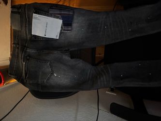 Purple Brand Black Paint Splatter Jeans