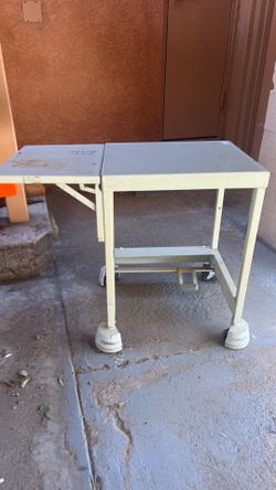 Vintage Typewriter Table on Wheels
