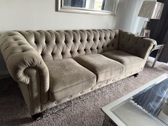 Chesterfield Tufted Velvet Sofa Livingroom set