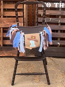 High chair and western decor