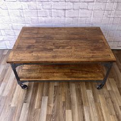 World Market Aiden Wood & Metal Coffee Table ⚡️