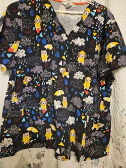 3X scrub top cute prints veterinary