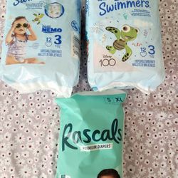 Huggies Little Swimmers & Diapers (Must Go)