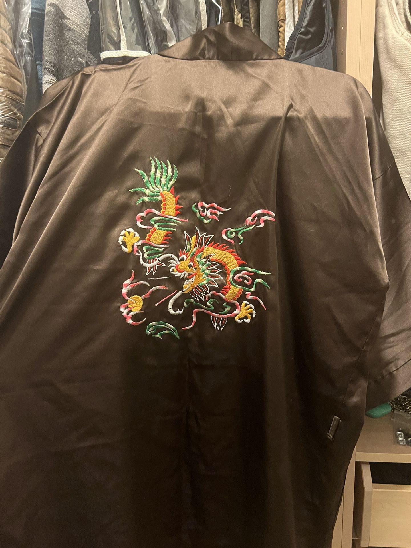 silk Japanese kimono robe Not have a belt