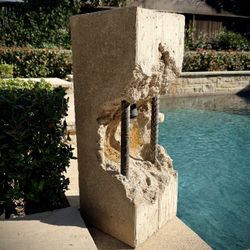 Decaying Concrete Lamp