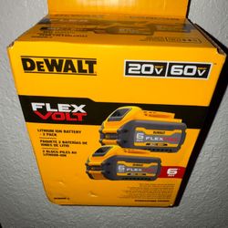 Dewalt 2 Pack 20v/60v 6ah batteries 