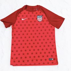 Nike Team USA National Soccer Jersey Youth L 2018 Red Star Patriotic Shirt MLS 