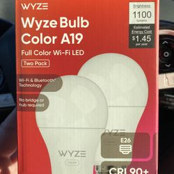 Brand New Wyze Color Smart Wi-Fi Light Bulbs 2 Pack