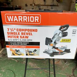 Brand New Miter Saw With a New Saw Blade