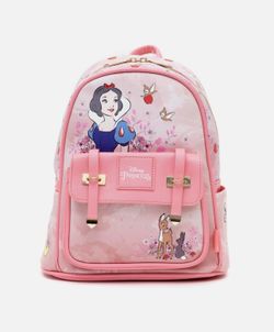 Wondapop Disney Princess Snow White Mini Backpack Vegan Faux Leather Pink