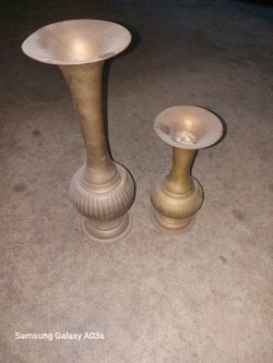 Vintage 1970’s Solid Brass Vases - Turlock