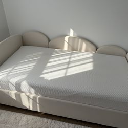 Twin bed with mattress