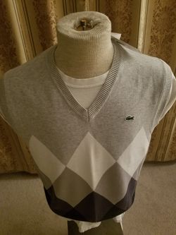 New Authentic Lacoste Sweater Vest