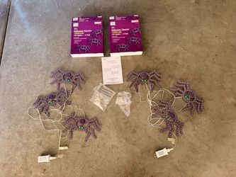 Halloween Twinkling Spiders Led Lights 6packs (New)