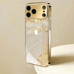 NEW ARRIVAL Textured Apple Electroplated Transparent Phone Case Compatible with iPhone 17 Pro max. Trendy and Elegant, Halloween Birthday Gift Premium