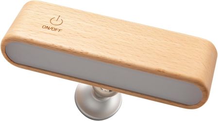 Wood LED Wall Sconce – 360° Rotatable, Rechargeable, Adjustable Brightness