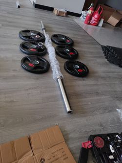 Rubber Coated Olympic Grip Set 