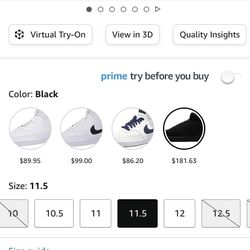 Nike All Black Court Vision Mids