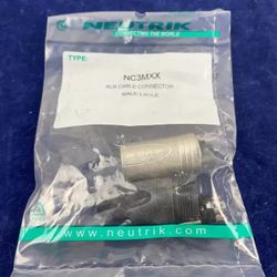 NEUTRIK NC3MXX 3-Pin XLR Male Cable Mount Connector - Nickel Shell