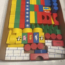 Battat Wood Blocks Building Kids Educational Toys 