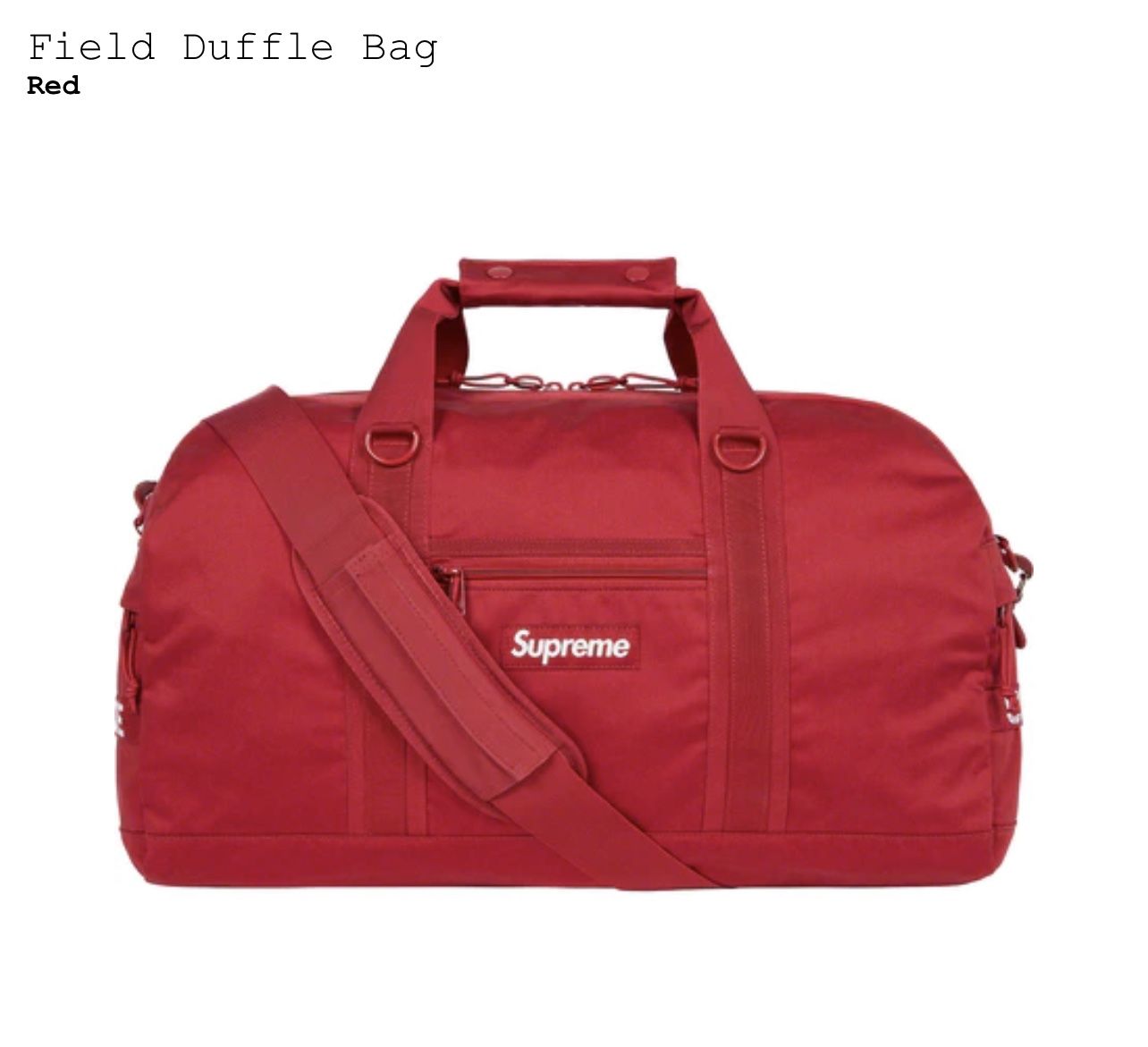 Supreme Field Duffle Bag Red