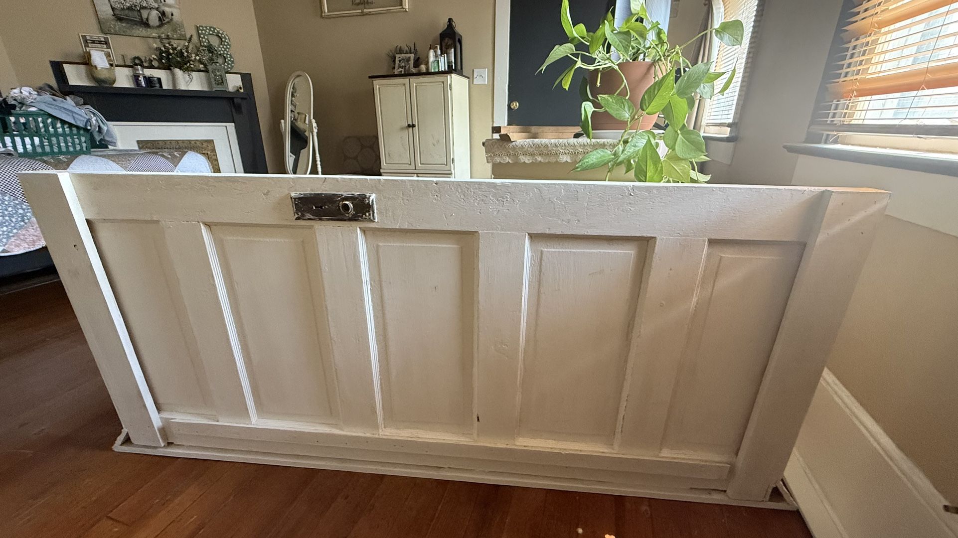 Farmhouse Headboard Wall Hanging from an Old Door Queen Size 