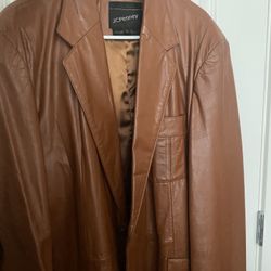 Large unisex leather jacket 