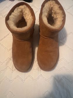Chestnut Suede Shearling Ankle Boots