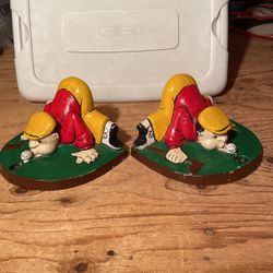2 Cast Iron Doorstops/bookends Great Condition Very Heavy