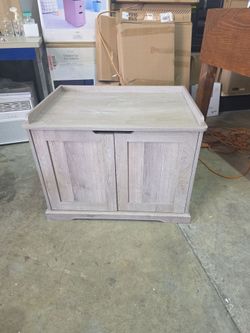 Unipaws Cat little Box Enclosure furniture in weathered gray