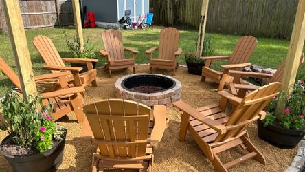 Folding Adirondack Chair with Retractable Ottoman