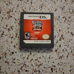 Nintendo DS Guitar Hero Games And Guitar 