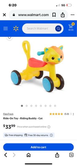 FlexiTrack Ride-On Cat Toy for Toddlers