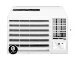18,000 BTU 230/208-Volt Window Air Conditioner Unit Cools 1000 sq. ft. w/ Heater,Wi-Fi Enabled and Dehumidifier in White by LG