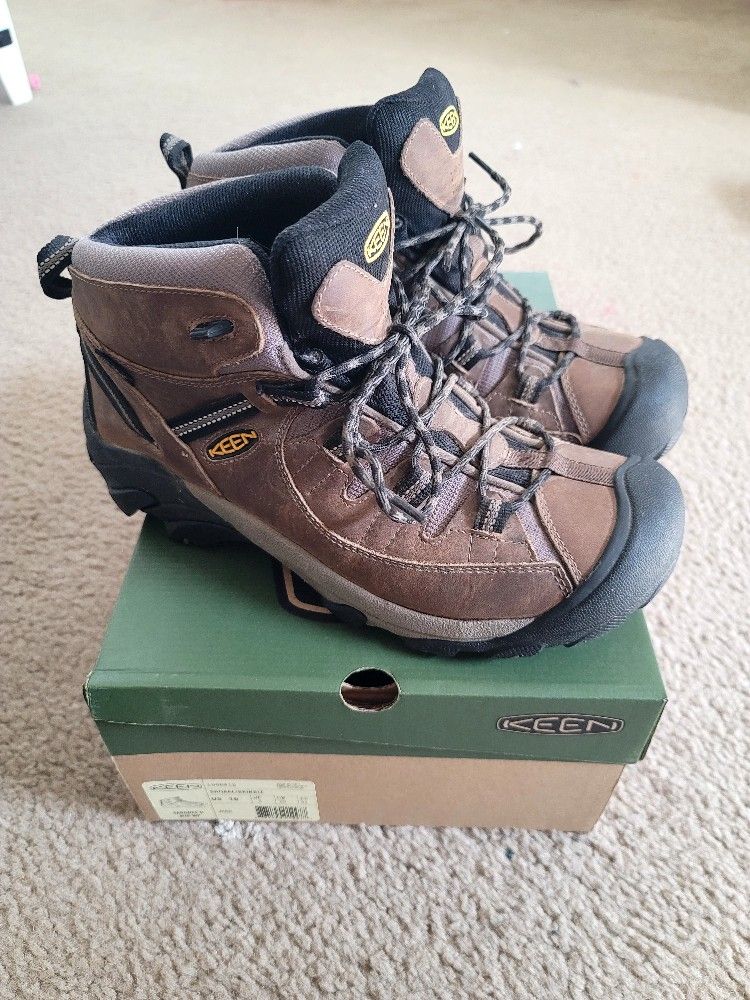 KEEN Targhee II Mid Waterproof Men's Hiking Boots, Shitake/Brindle, Size 10