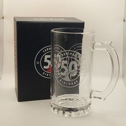 Carnival Cruise Line 50th Sailabration Beer Mug Stein Glass Limited Etched
