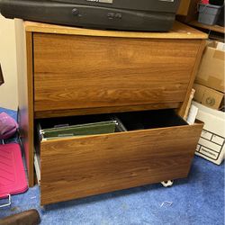 Two drawer double filing cabinet