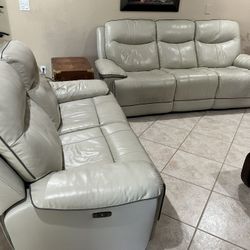 Leather Sofa Set Electric Recliners