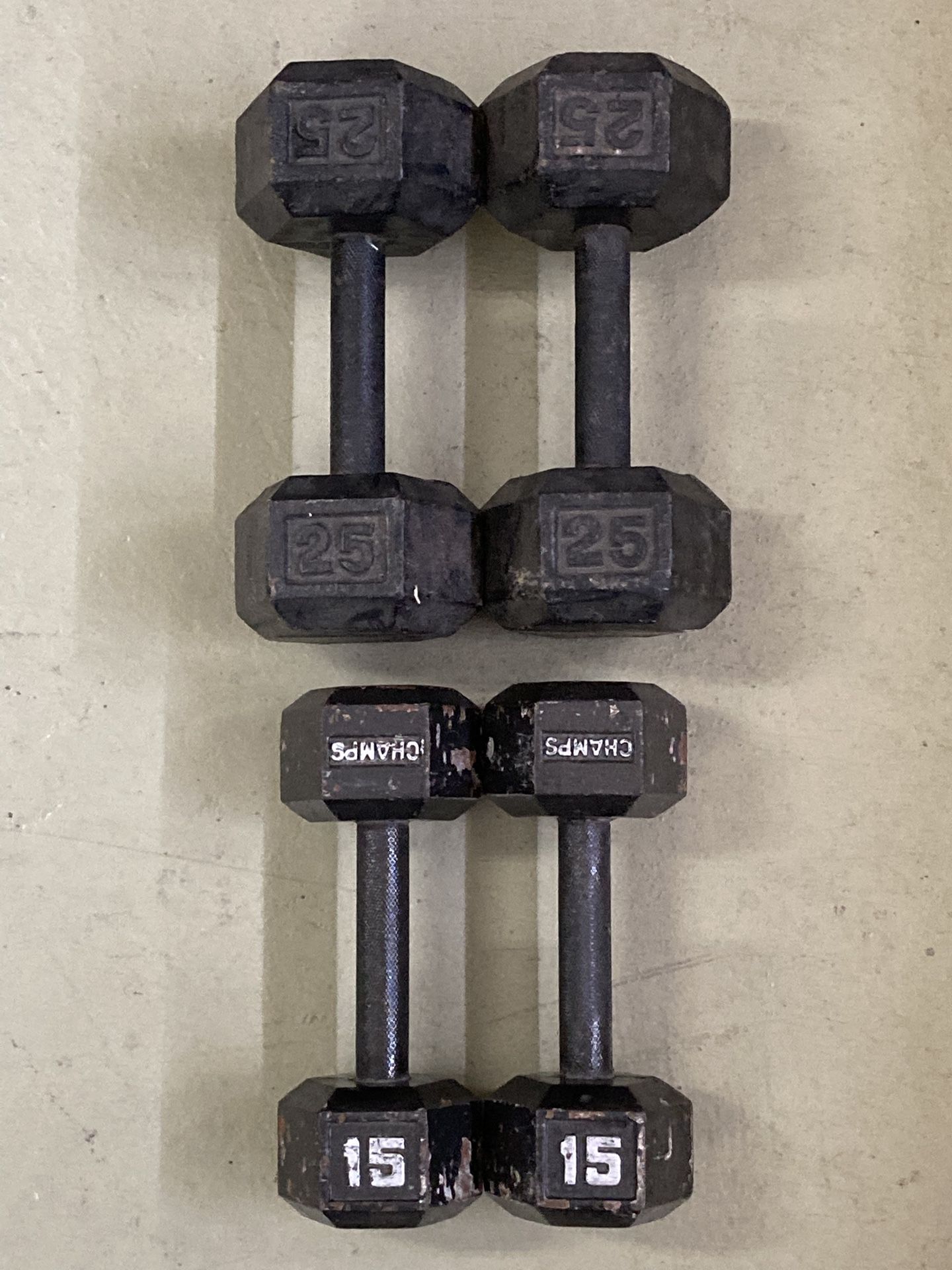 2 SET DUMBBELLS (25 LB & 15 LB)