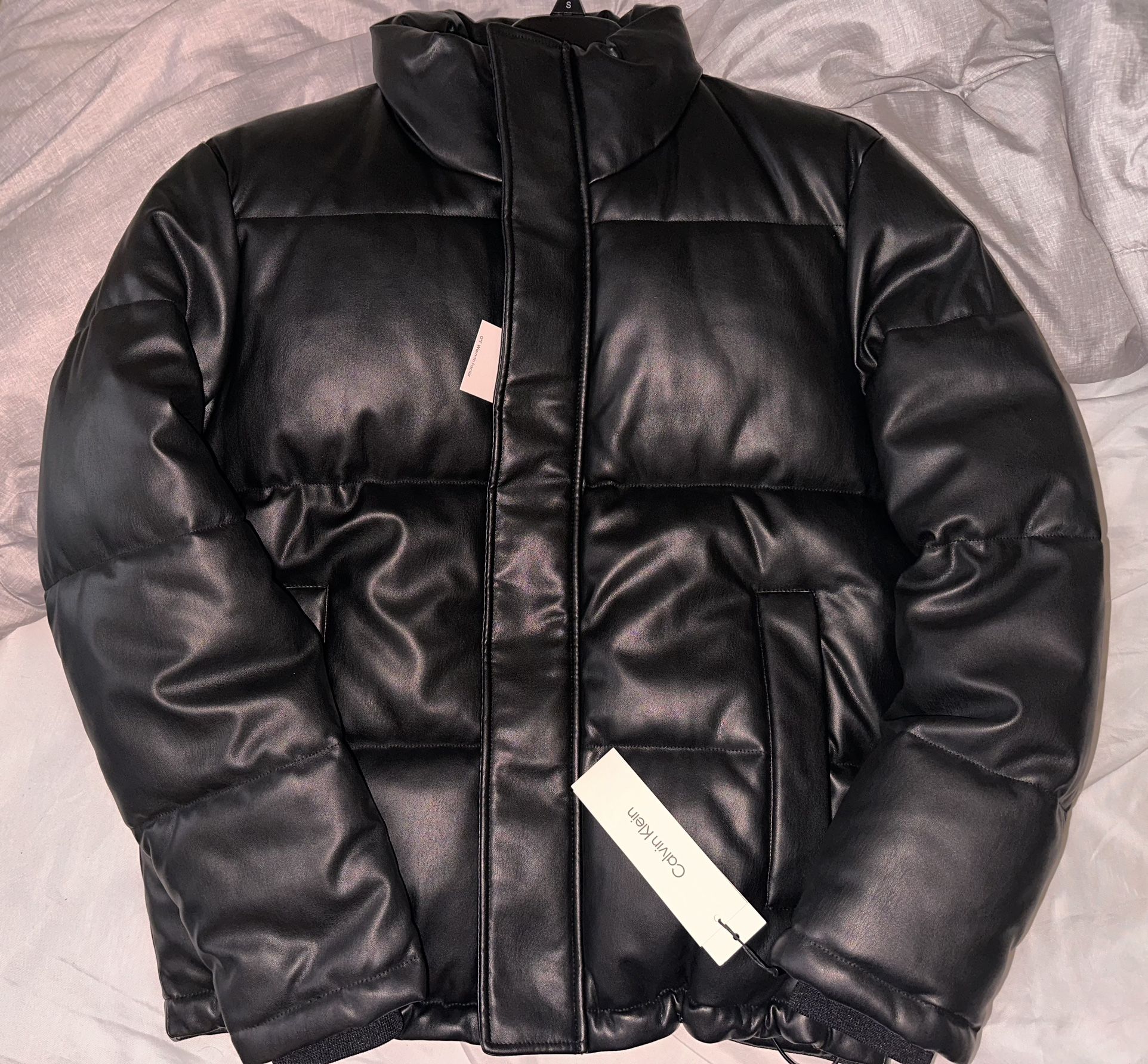 Calvin Klein Faux Leather Puffer