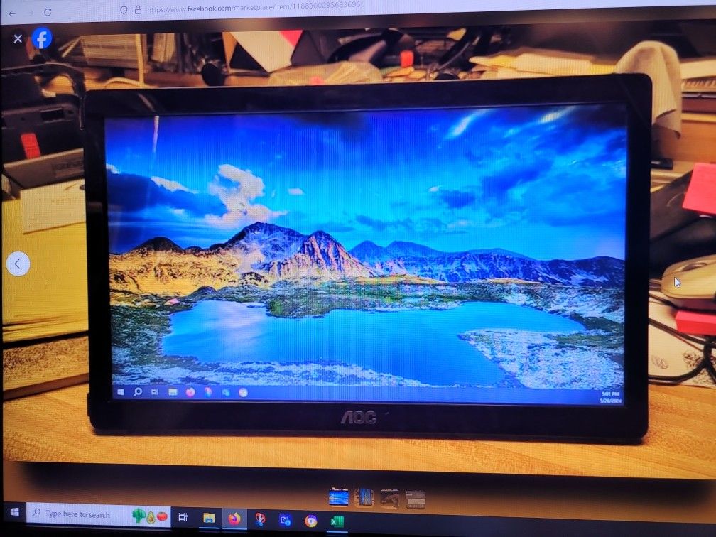AOC 16" Portable USB Monitor E1649Fwu