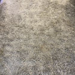 White Fluffy Rug