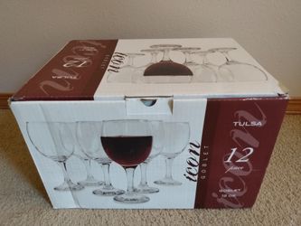 Icon Tulsa Goblets Set of 12 Glassware 12 oz Glasses Stemware Brand New