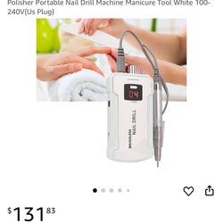 Naill Grinding Machine, Professional 35000RPM Electric Nail Drill Machine Electric Nail Grinding Buffing Polisher Portable Nail Drill Machine 