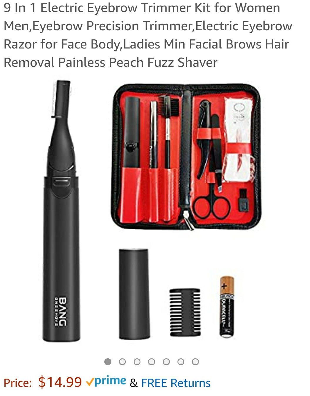 9 In 1 Electric Eyebrow Trimmer Kit for Women Men
