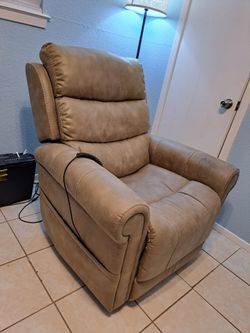 Power Lift Recliner Chair Tan Microfiber
