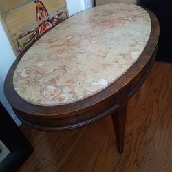 Antique Table With Marble Top 