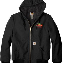 Carhartt USA-Made J140 BLK 2XL Flannel-lined Hooded Jacket *NEW*