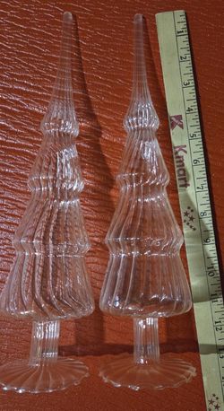 2 Glass Table Trees
