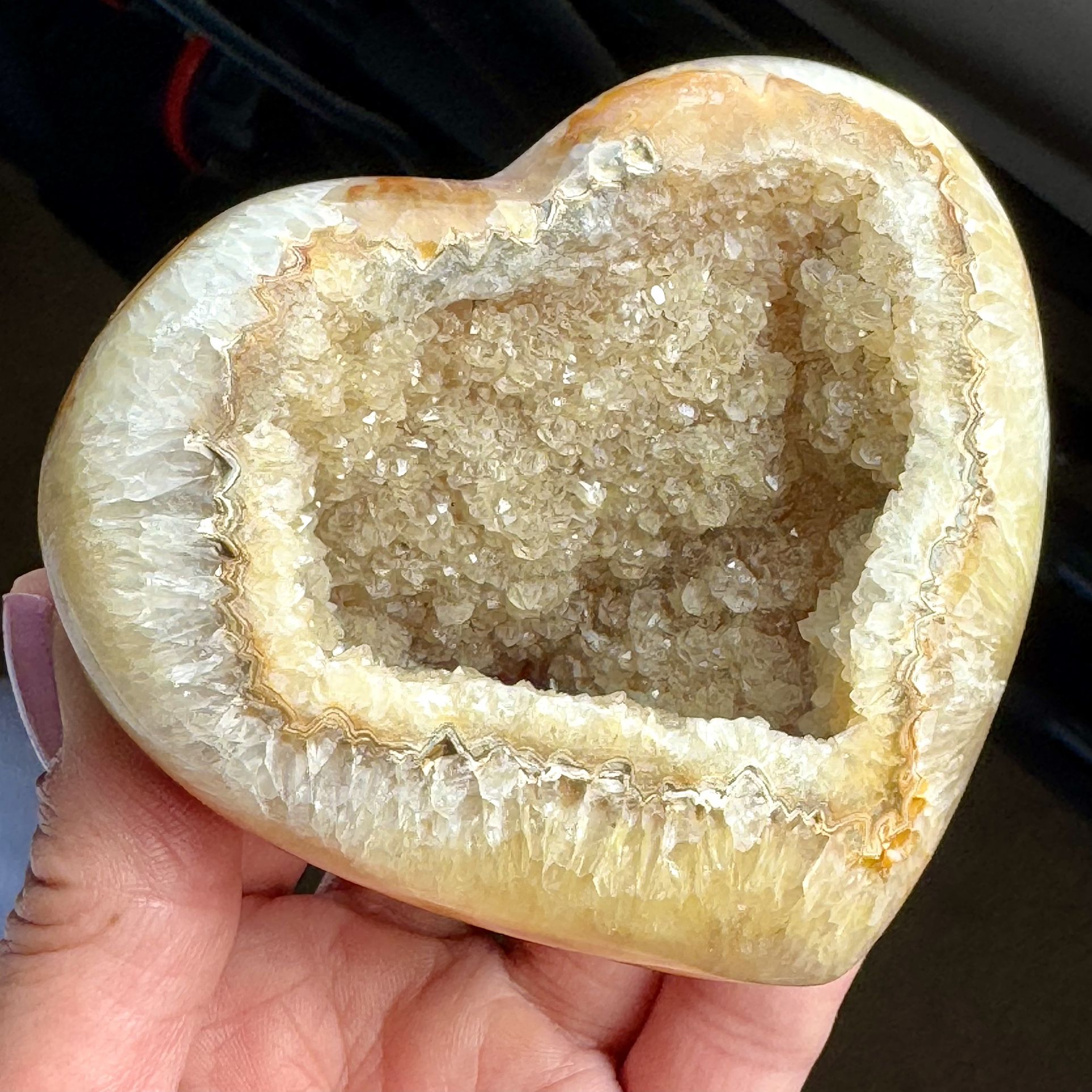 Druzy Agate Heart